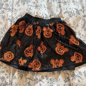 Mickey Mouse pumpkin Sequin Skirt